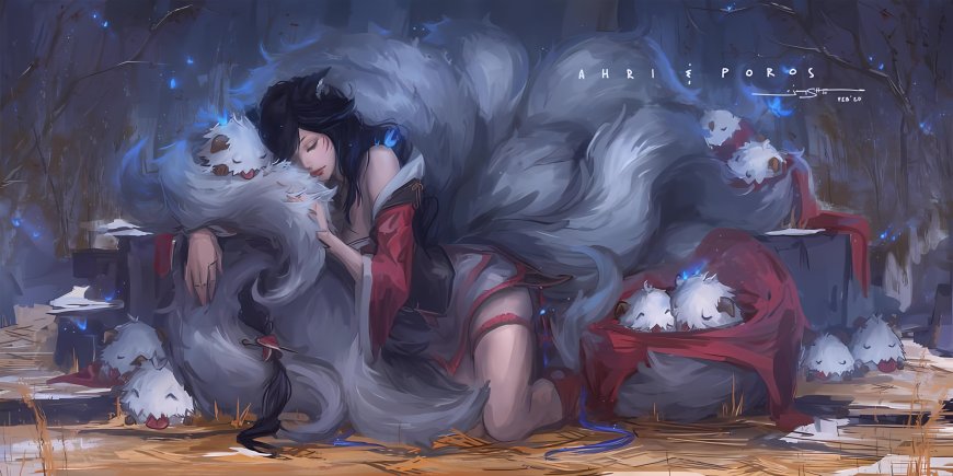 英雄联盟-阿狸 插画壁纸