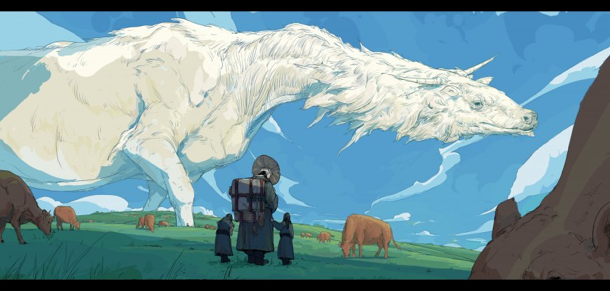唯美 风景 巨型动物 插图壁纸