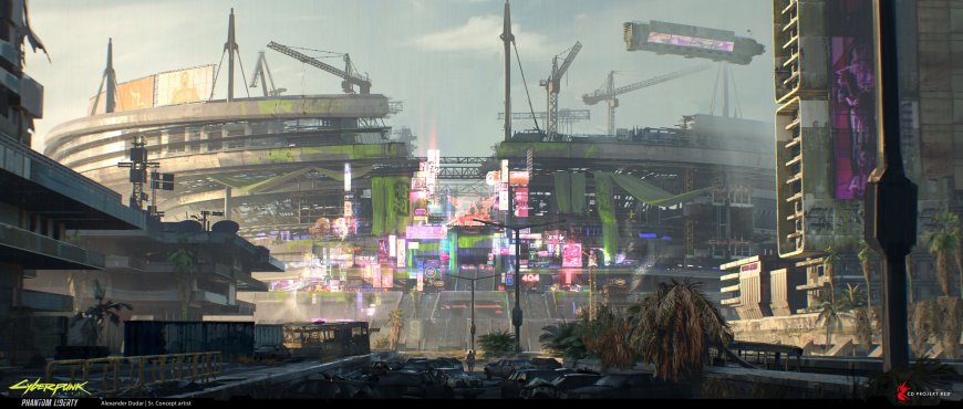 插图未来派 赛博朋克 2077:往日之影, 都市风景 电脑桌面壁纸 