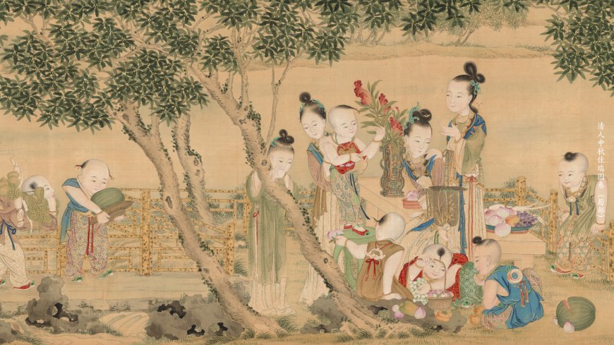 清人中秋佳瑞图卷