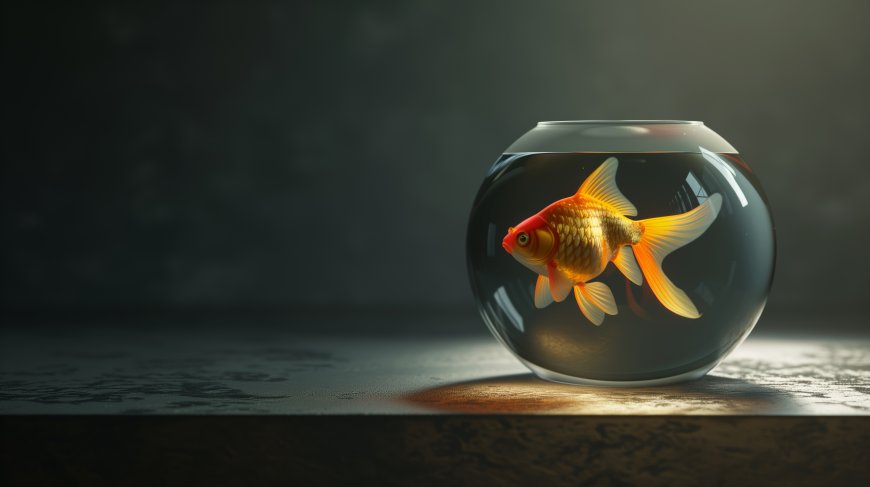 AI艺术 金鱼 碗 游泳 电脑壁纸