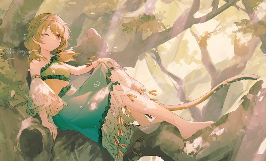 唯美 森林少女 动漫壁纸