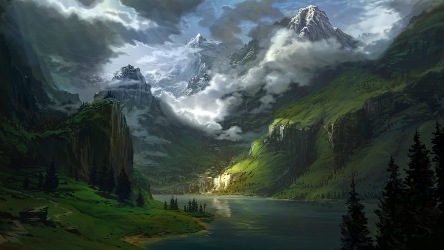 山脉 湖泊 风景 电脑壁纸