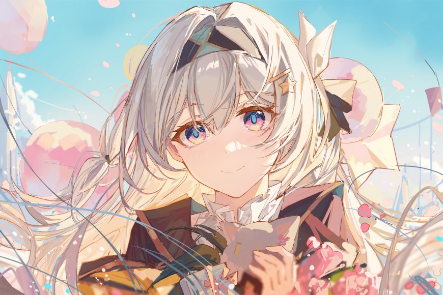 手绘 可爱少女 插画壁纸