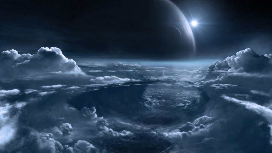 云 科幻 行星 电脑壁纸