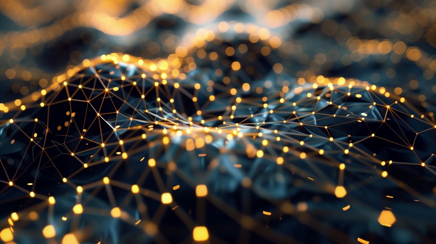 抽象 点 网络 发光 景深