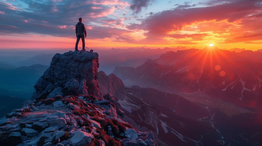 山顶 山景 日落 日出 云 山 电脑壁纸