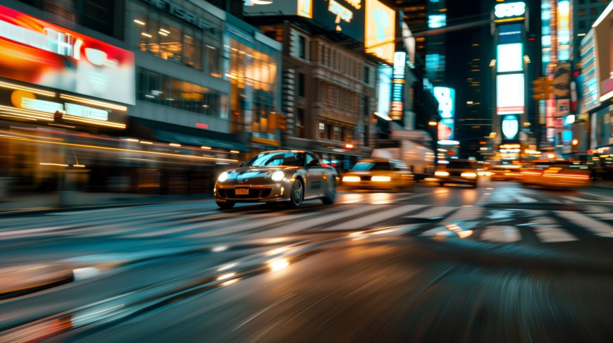 跑车 城市 驾驶 夜 电脑壁纸