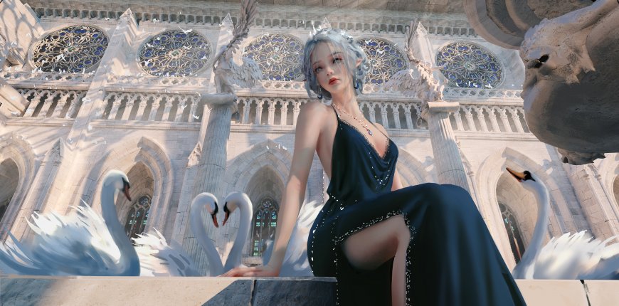 WLOP海琴烟 鬼刀 黑天鹅 插画壁纸