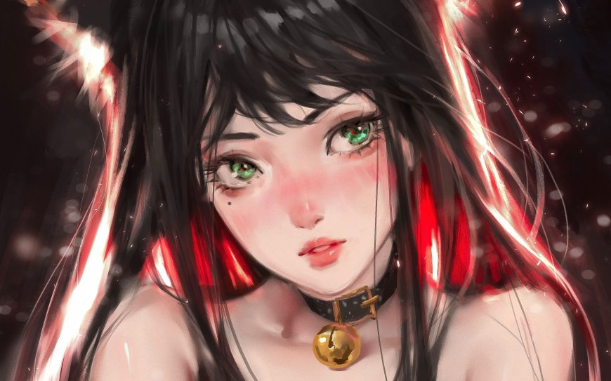 小傲娇猫女 TEAMO 手绘插画壁纸