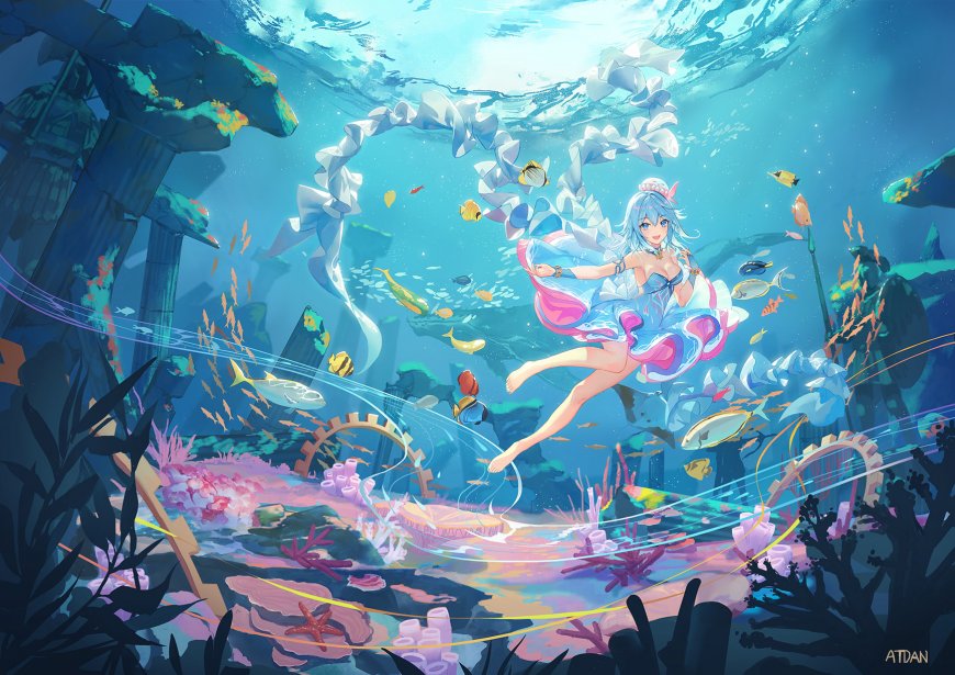 虚拟歌手海伊可爱插画 Atdan 原创壁纸
