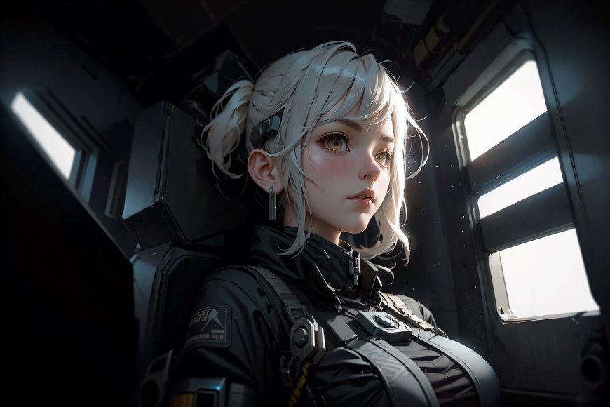 未来科幻全副武装的ai女战士超美桌面壁纸图片