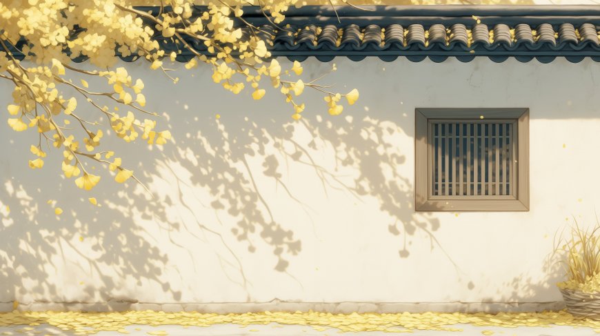 唯美静谧墙面风景插画
