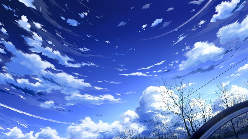 傍晚-夕阳-红灯-电线-加油站-唯美插画壁纸