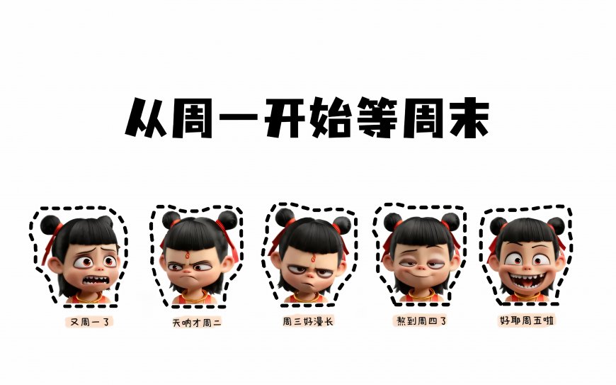 哪吒 打工人 从周一开始等周末 魔童闹海壁纸