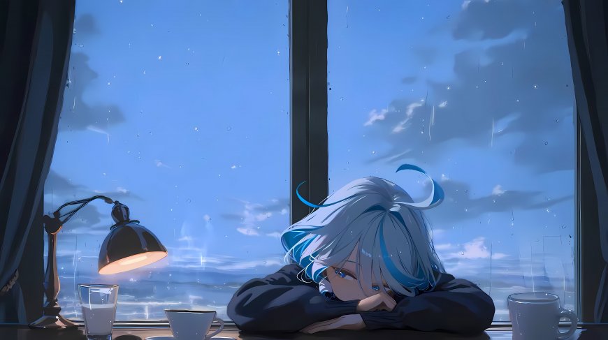 趴着休息的少女 动漫壁纸