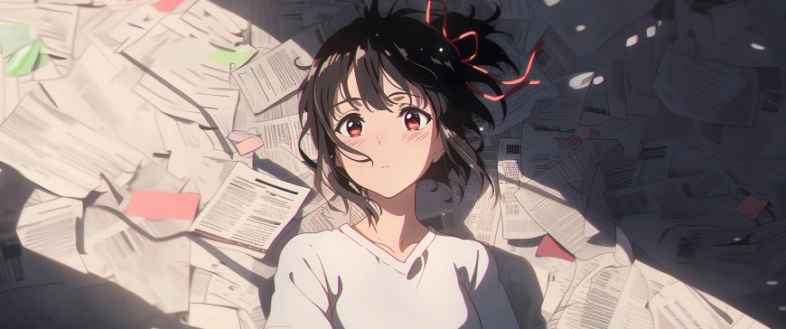 报纸墙 可爱动漫人物少女壁纸