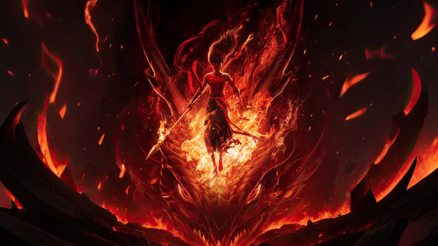 哪吒 火焰 4k 高清 壁纸 魔童闹海