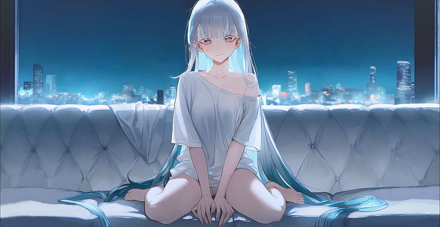 二次元少女 跪坐 可爱壁纸