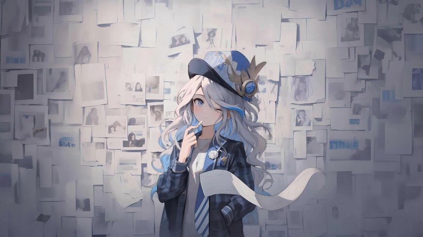 二次元魔法少女-报纸墙桌面壁纸