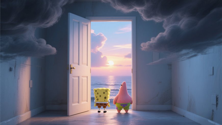 海绵宝宝与派大星望海场景壁纸