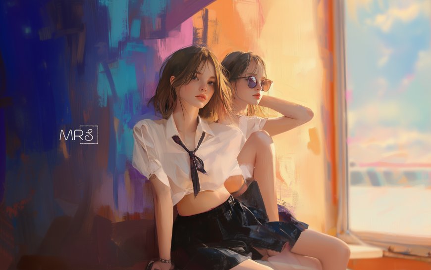 时尚少女插画壁纸