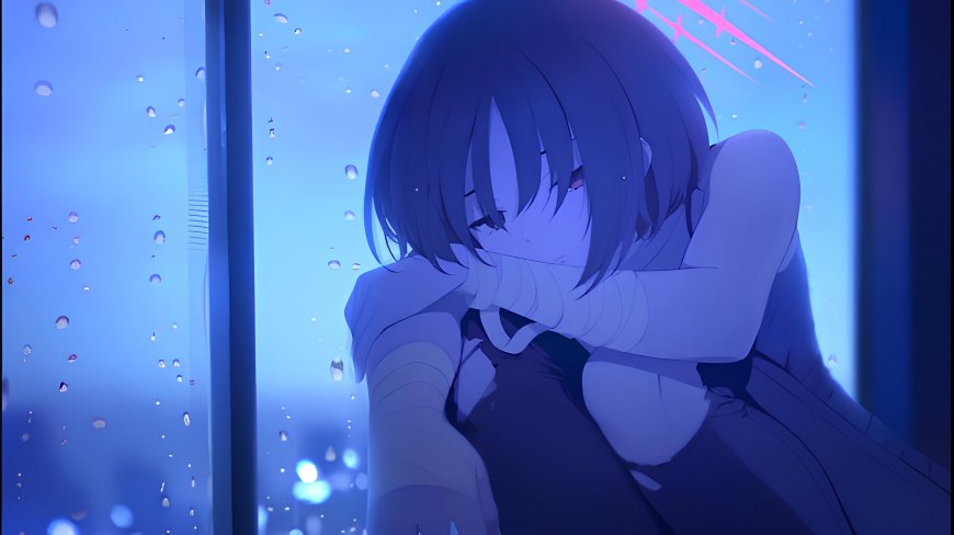 窗边伤感氛围二次元插画壁纸