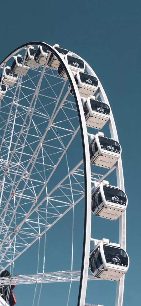 白色摩天轮建筑摄影手机壁纸