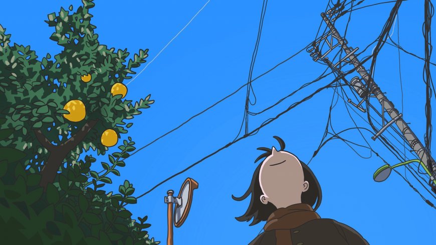 街边的电线杆子 惬意散步壁纸