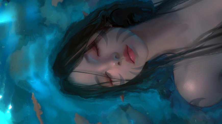 画师ZeD手绘原创水中的少女壁纸