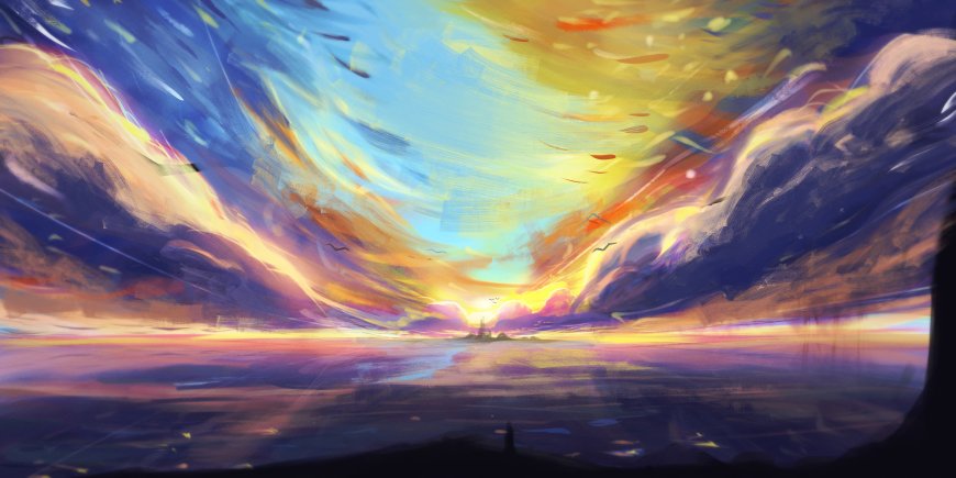 梦幻天空数字艺术壁纸
