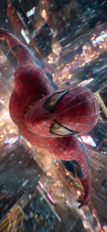 城市夜景蜘蛛侠壁纸