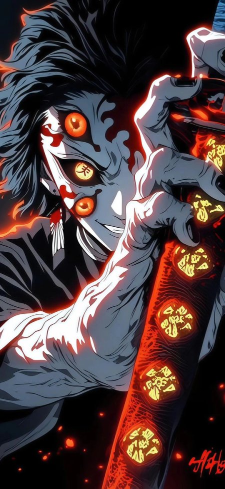 鬼灭之刃猗窝座壁纸