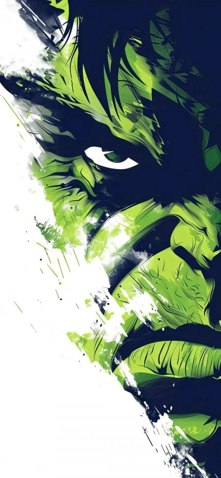 漫威绿巨人艺术插画壁纸