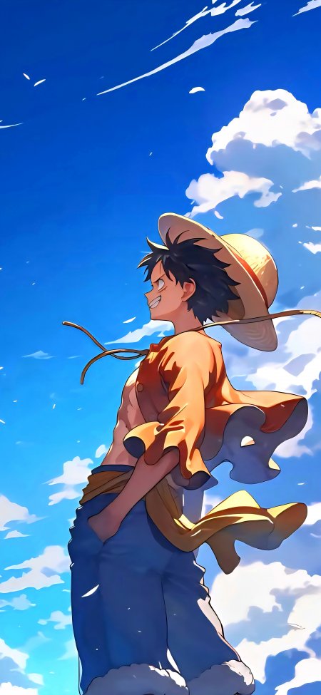 动漫《海贼王》路飞角色插画壁纸