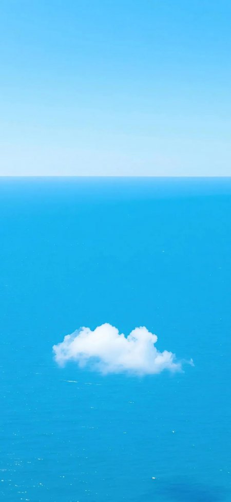海洋云朵清新简约手机壁纸