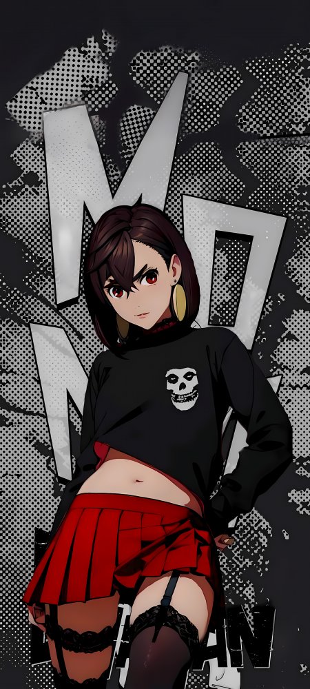 朋克风动漫少女插画壁纸