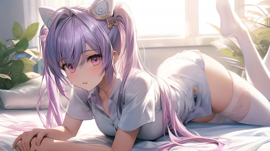 猫耳少女治愈系壁纸 