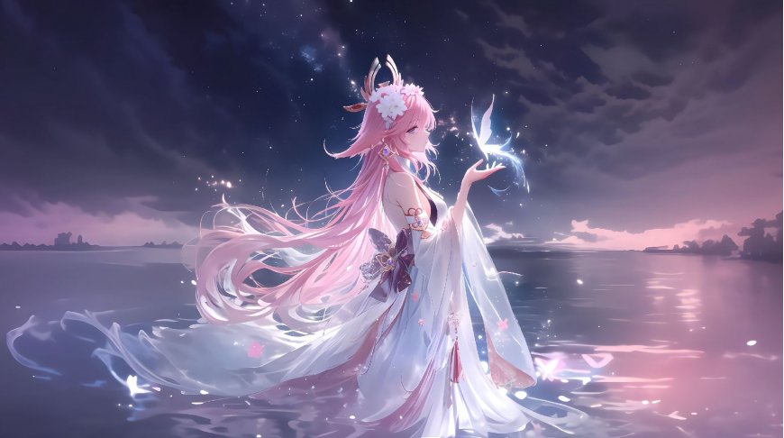 《原神》八重神子插画电脑壁纸