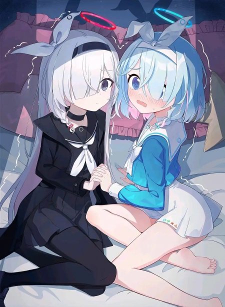 双生天使少女二次元手机壁纸