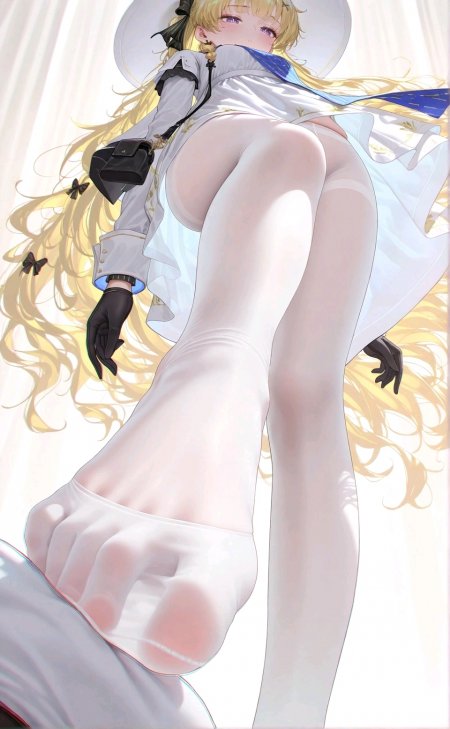 金发白丝少女动漫风手机壁纸