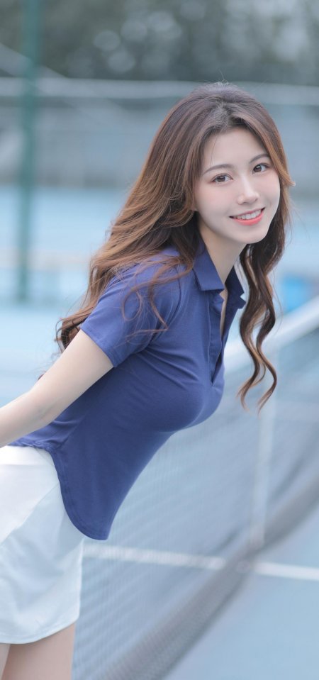 网球少女清新风手机壁纸