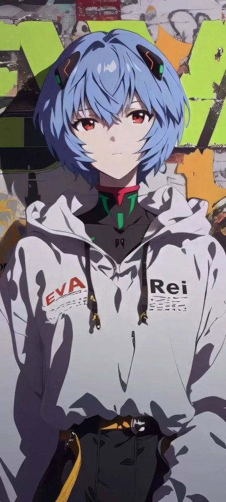 绫波丽（《新世纪福音战士》）二次元时尚风手机壁纸