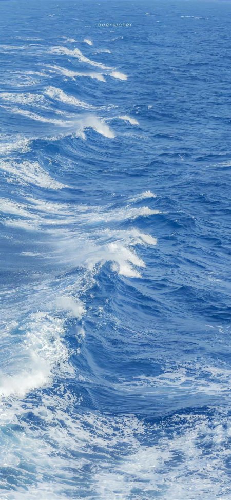 蓝色海浪治愈风手机壁纸