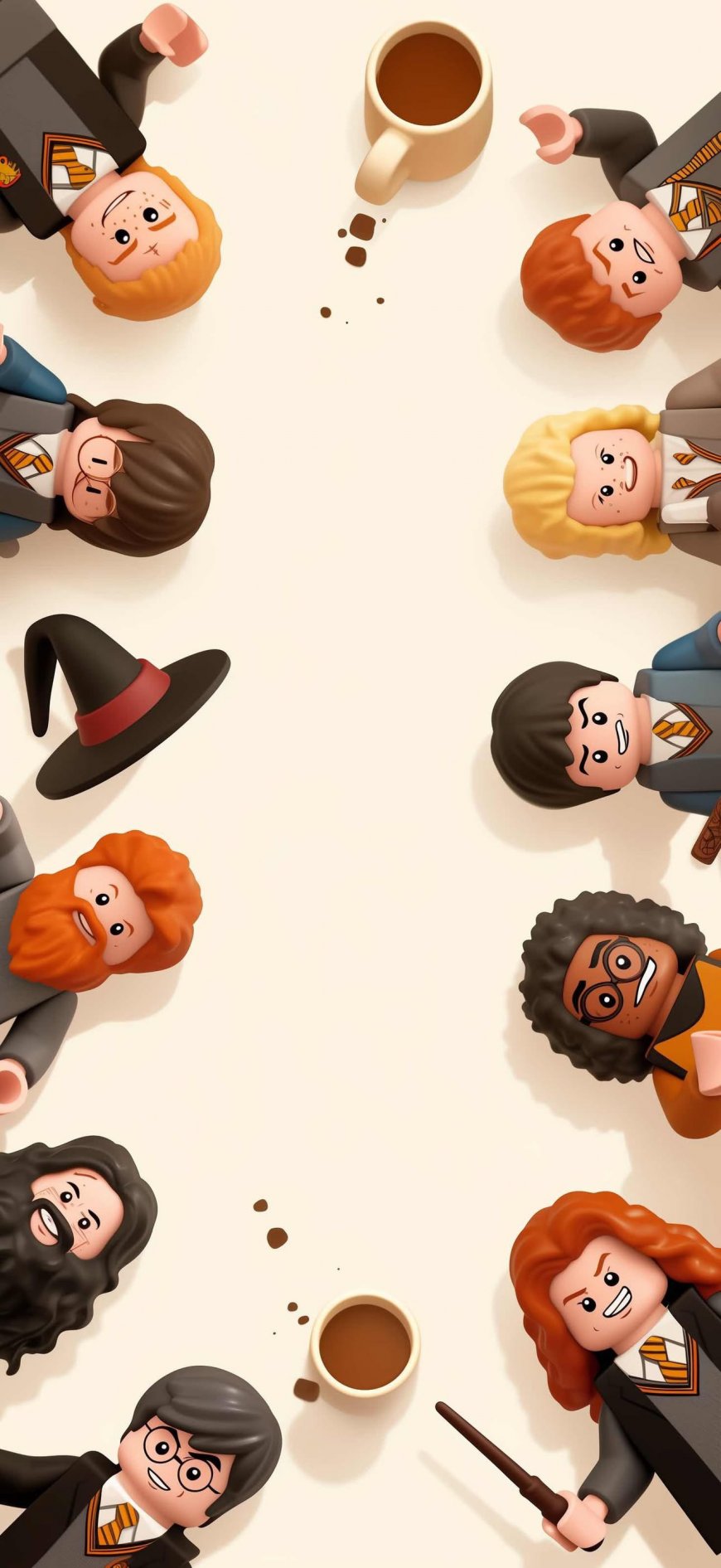 《哈利・波特》系列 Q 版角色手机壁纸