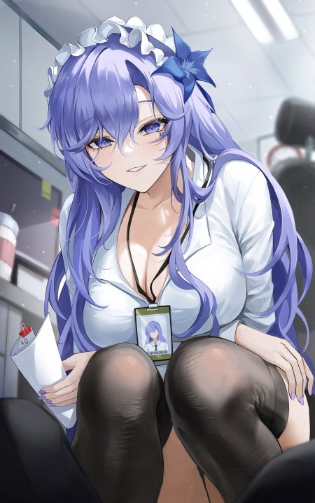 职场风动漫少女手机壁纸