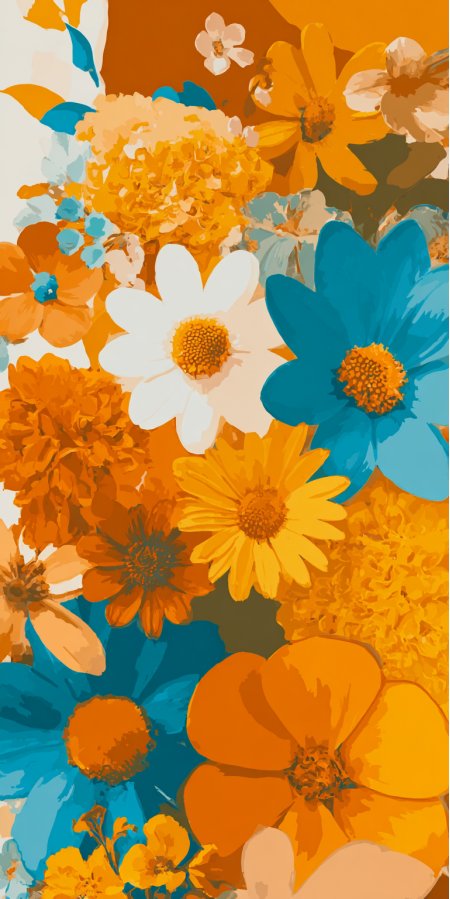 缤纷花朵色彩手机壁纸