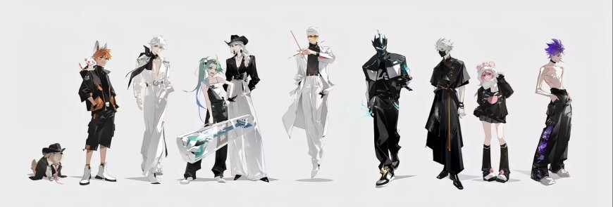 多动漫角色时尚穿搭群像壁纸