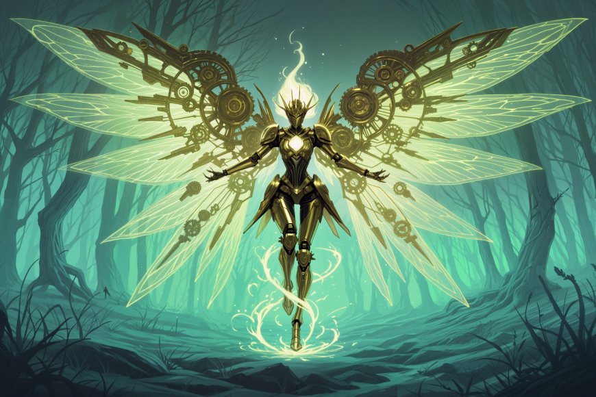 蒸汽朋克 机械天使 森林 奇幻电脑壁纸