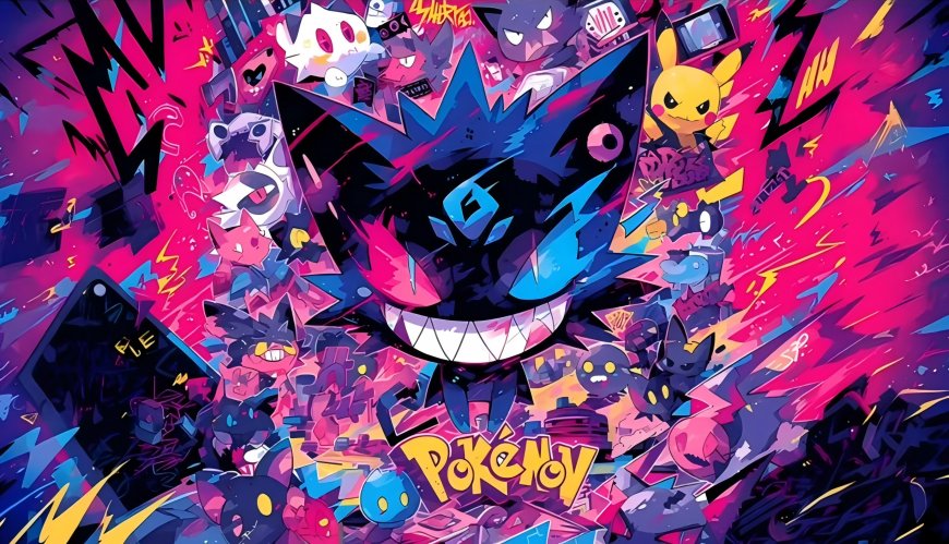 宝可梦耿鬼潮流风格电脑壁纸